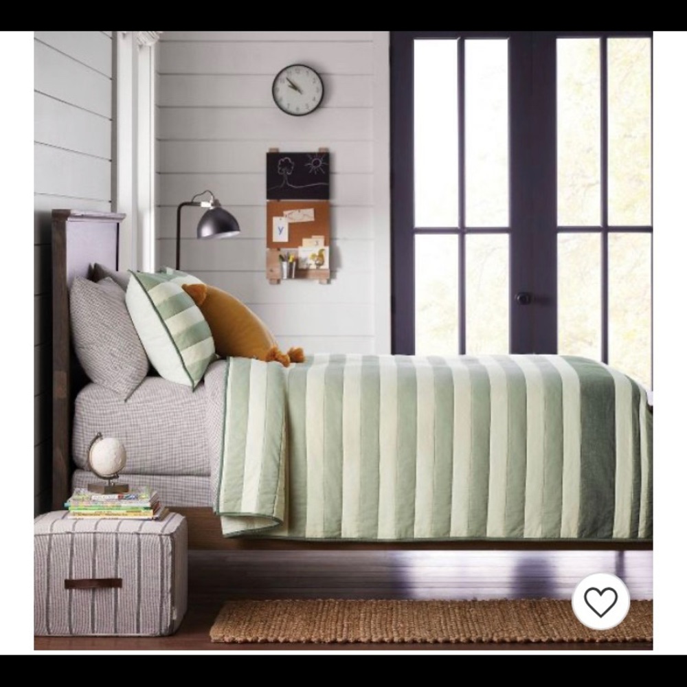 NWT Hearth & Hand Engineered Striped Cotton Quilt